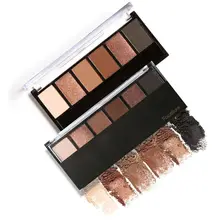 Women Professional 6 Colors Eyeshadow Palette Smokey Eye Shadow Shimmer Colors Makeup Kit
