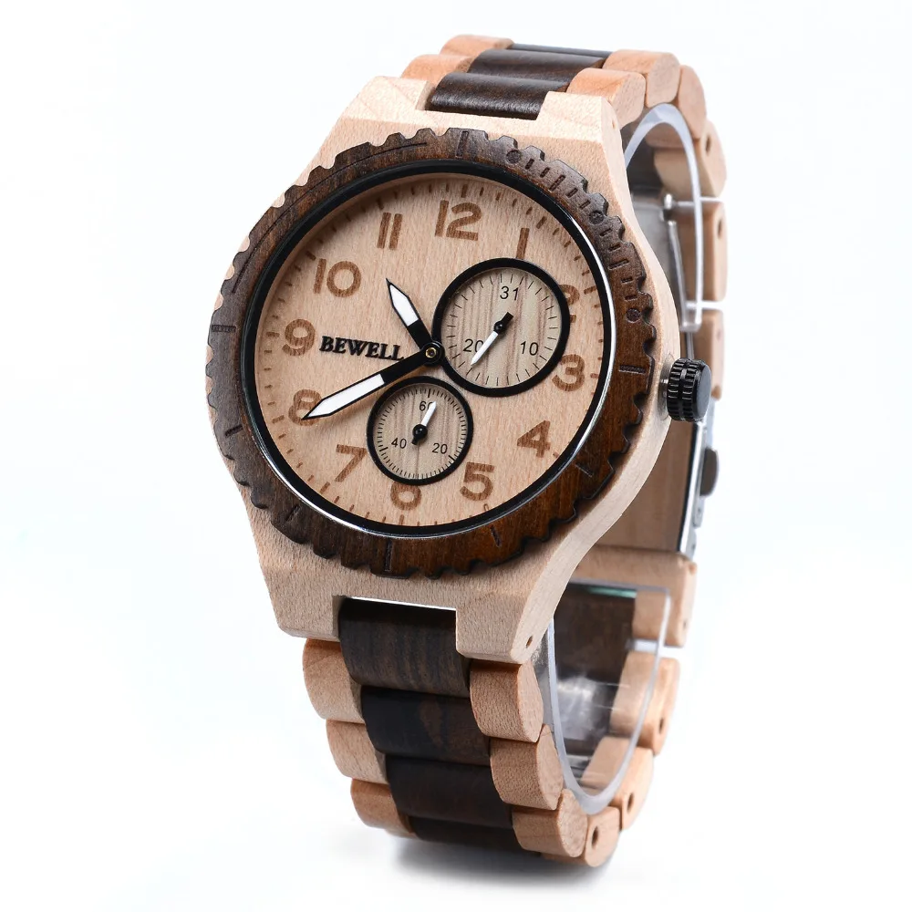 

Bewell mens watches top brand luxury automatic mechanical boy sport wooden watch wristwatch mens hot sells