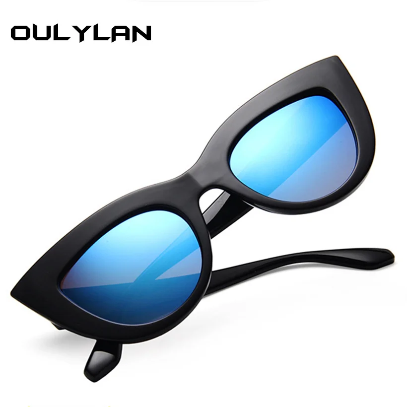 

Oulylan Cat Eye Sunglasses Women Brand Designer Vintage CatEye Style Retro Sun Glasses Male Shades Fashion Eyewear UV400