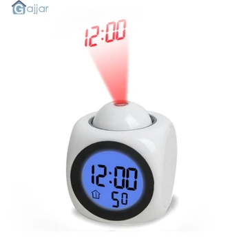 

Fashion Alarm Watch Digital Alarm Clock Function, Voice Call LED Projection Alarm Temperature For Bedroom DropshipingJuly30