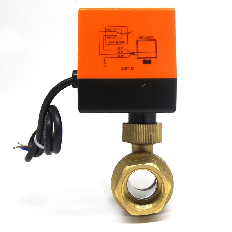 DINGMINGMING Valve DN15/DN20/DN25 Electric Motorized Brass Ball Valve DN20 AC 220V 2 Way 3-Wire with Actuator Specification : DN40, Voltage : 220V DINGMINGMING Valve DN15/DN20/DN25 Electric Motorized Brass Ball Valve DN20 AC 220V 2 Way 3-Wire with Actuator Specification : DN40, Voltage : 220V