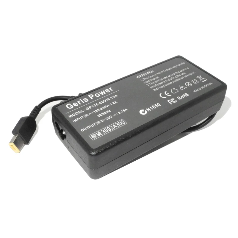 Lenovo 20v 6.75a 135w adapter charger