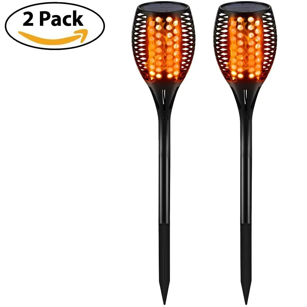 Solar Lights Flickering Flames Torches Lights Outdoor Landscape
