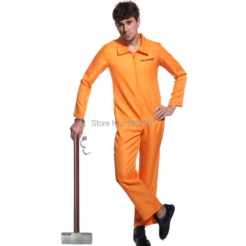 Orange boiler suit fancy dress Clearance