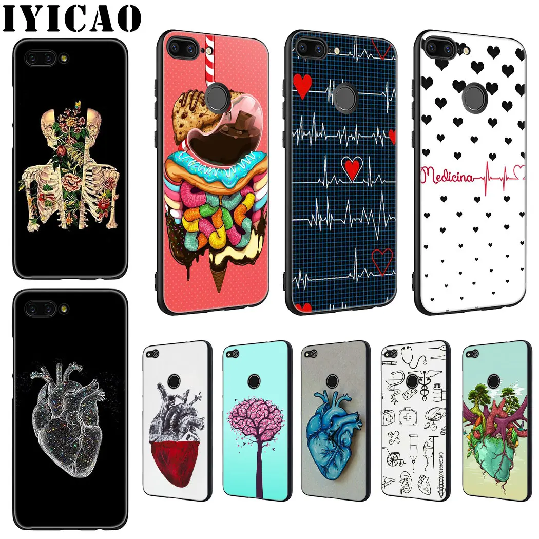 

IYICAO DESIGNS HUMAN ANATOMY Soft Phone Case for Huawei Honor 6A 7A 9X 20 Pro 7C 7X 8 9 10 Lite 8X 8C Note 10 View 20 Case