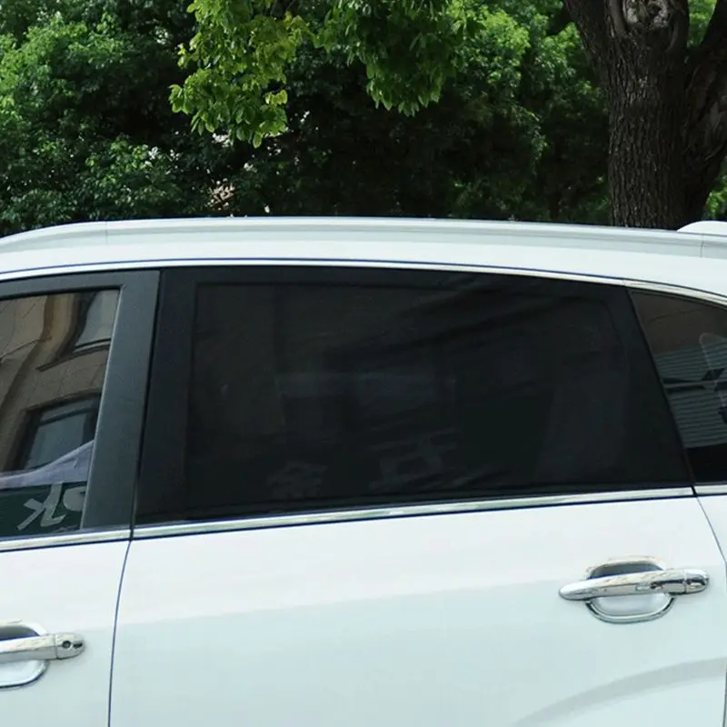 2 шт. автомобильный солнцезащитный козырек от солнца на боковое окно сетчатый тканевый солнцезащитный козырек защита от ультрафиолета черный автоматический солнцезащитный козырек занавеска