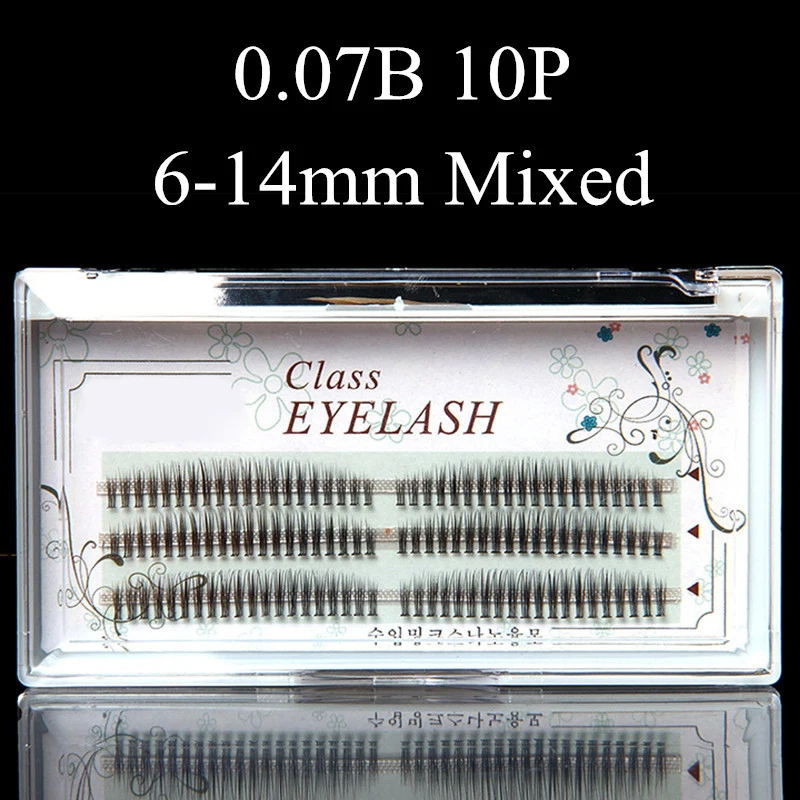 

0.07B 10D Individual Cluster Eyelash Extensions 6-14mm Mixed in One Tray Cruelty Free Mink Hair Cluster Lashes Eyelash Supply