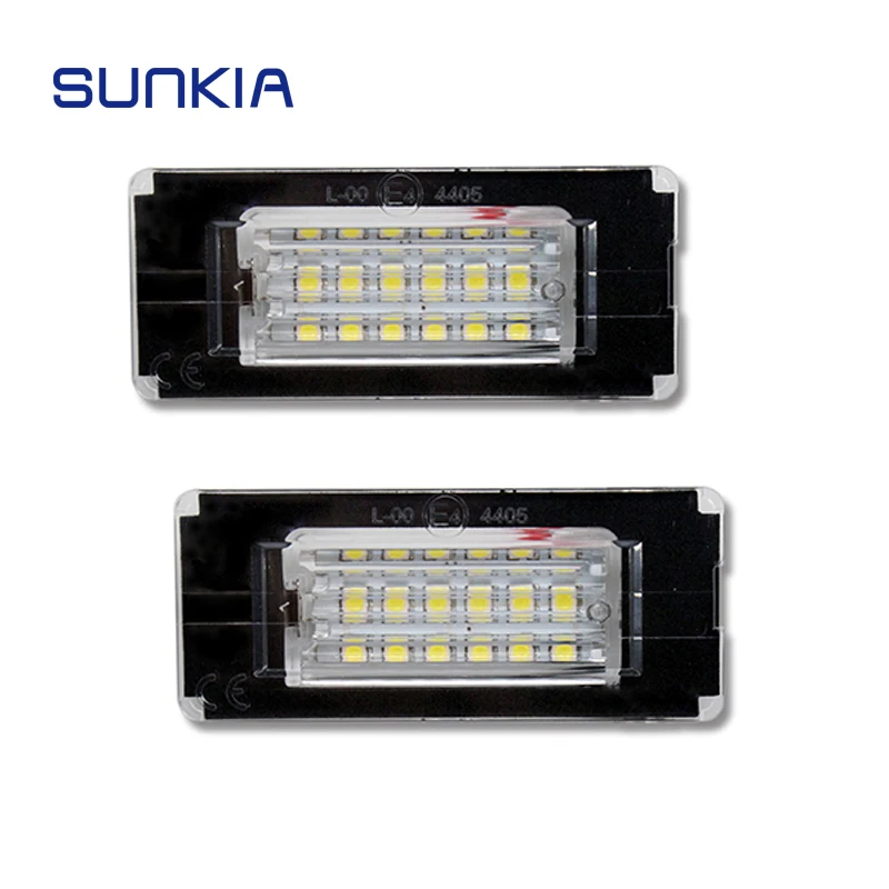 SUNKIA 2x высокое Мощность светодио дный лицензии пластины для BMW Mini Cooper R56 R57 R58 R59 18SMD ошибок яркий белый Цвет