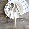 Juego de cubiertos de plata 304, vajilla de acero inoxidable, navaja clásica occidental, tenedor, cucharada, juegos de cena, servicio para 1 persona, 4 Uds. ► Foto 1/6