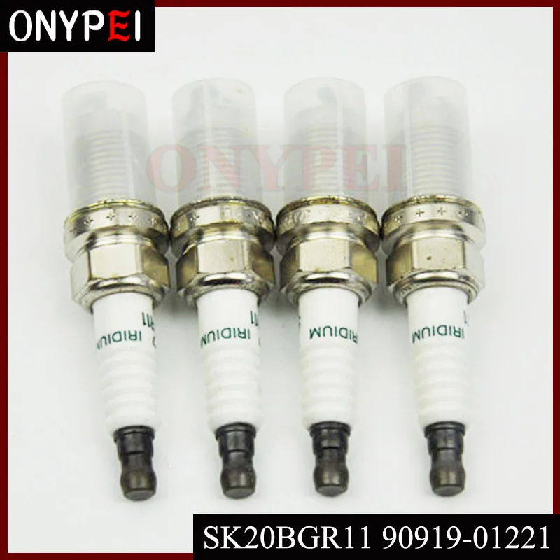 4 шт. иридиевая Свеча зажигания 90919-01221 SK20BGR11 для Toyota Avensis RAV4 Vista Noah 9091901221