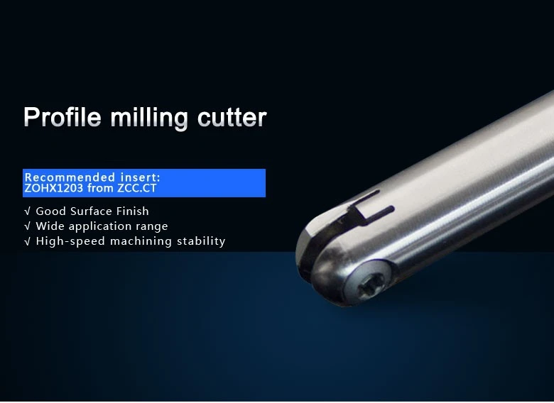 

high quality profile milling cutter tools BMR04-012-G16-M Indexable Milling cutter for carbide insert ZOHX1203