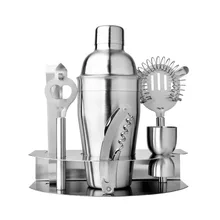 7 шт./компл. Нержавеющая сталь шейкер Смеситель мерная чашка комплект снег грамм чашки Барные инструменты включения Прямая