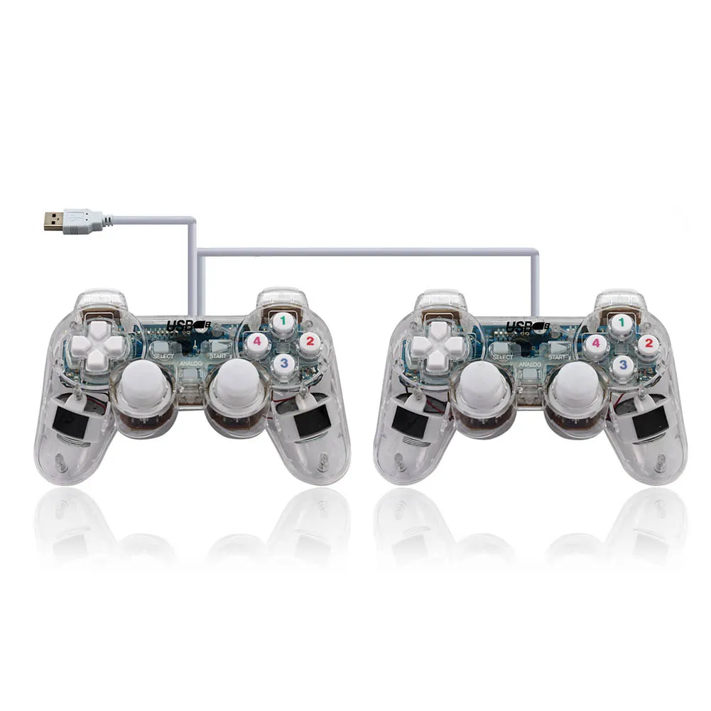 Usb Controller Double Interact Twins Gamepad For Pcs Joypad Vibration