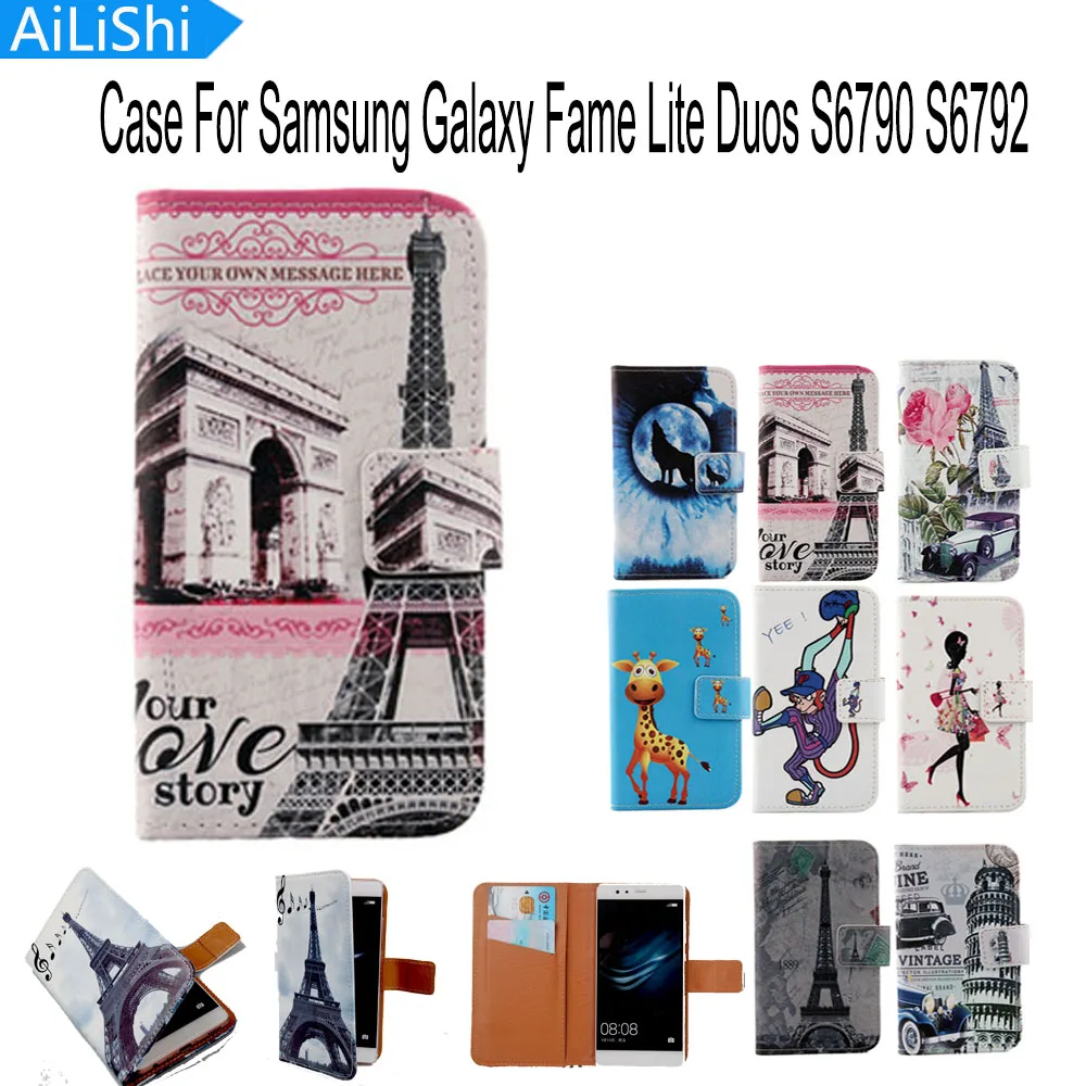 

AiLiShi Optional Flip Cover Skin Pouch With Card Slot PU Leather Case Phone Case For Samsung Galaxy Fame Lite Duos S6790 S6792