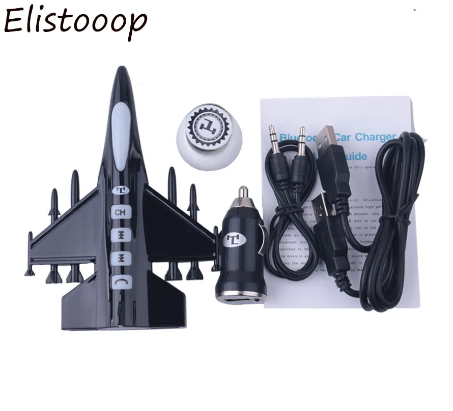 

Bluetooth Handsfree Car Kit Wireless Bluetooth Speaker Phone MP3 Music Player Clip Speakerphone Aircraft Model