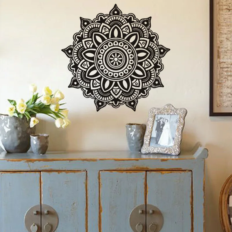Mandala Diy Wall Art Creative Mandala decorative pattern vinyl wall decal diy art mural