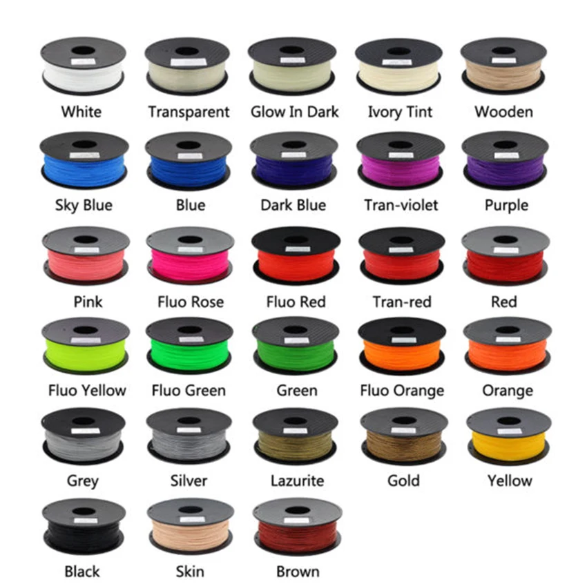 Filamento plástico do pla das multi cores