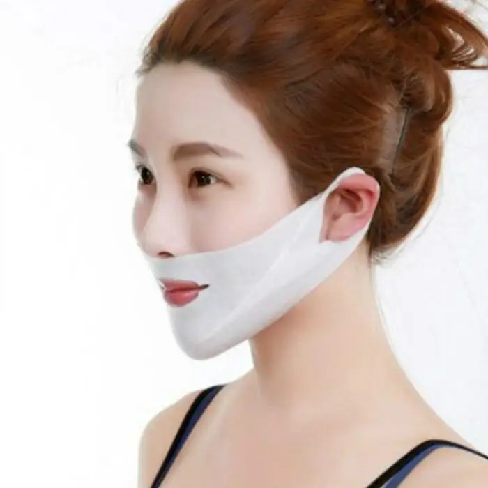 1/2 pcs Double V Face Shape Tension Firming Mask Paper Slimming Eliminate Edema Lifting Firming Thin Masseter Face Care Tool SMJ