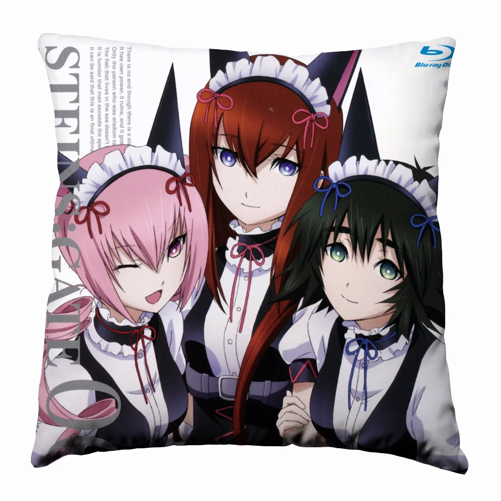 Аниме Манга steins Gate 40x40 см, наволочка для подушки сиденья постельные принадлежности Подушка 009