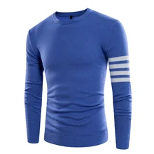2017 Spring Men Knitted Sweaters Round neck Jumper Men’s Cotton Pullover Thin White Sweater Brand Clothing 3XL