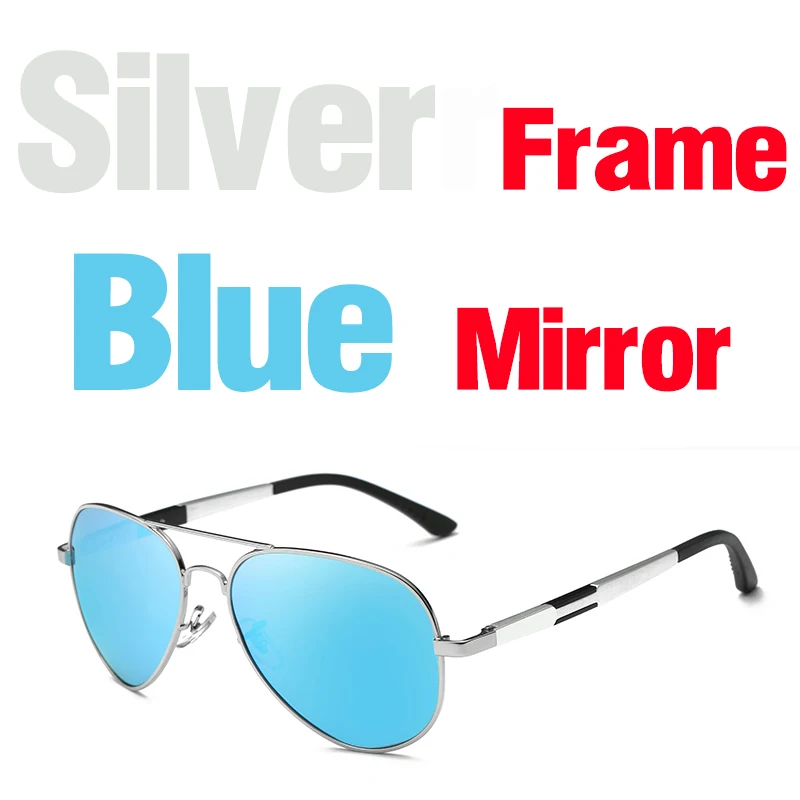 MNFT 1 комплект мужские спортивные уличные рыболовные поляризованные солнцезащитные очки для вождения, велосипедные очки, походные очки для кемпинга - Color: Silver Blue