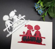 

Boy&Girl Hand-in-hand Metal Cutting Dies Love Cut Dies Stencils For Card Making Decorative Embossing Paper Cards Stamp DIY