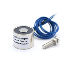 20/15mm ssący 2.5KG 25N DC 5 V/12 V/24 V Mini elektromagnes elektromagnetyczny podnoszenie elektryczne elektro magnes silny uchwyt kubek DIY 12 v