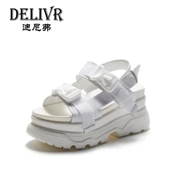 

Delivr Platforms Women'S Sandals White Splice Fashion Thick Sole Casual Ladies Sandals 2019 Summer Sandal Women Schoenen Vrouw