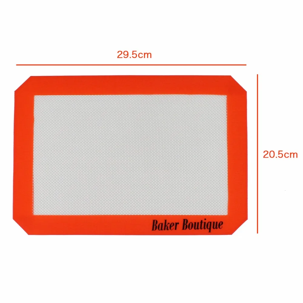 Набор силиконовых ковриков для выпечки из 3 предметов 11," x 8" многоразовый термостойкий антипригарный коврик для выпечки профессионального класса для полулиста