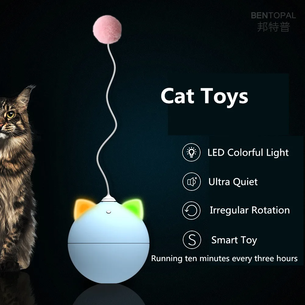 

2019 Hot! Creative Smart Teasing Cat Toys Ball Electronic Rolling Funny Toy Keep Your Pet Busy Dog Pet Automatic Rotate Cat Toy
