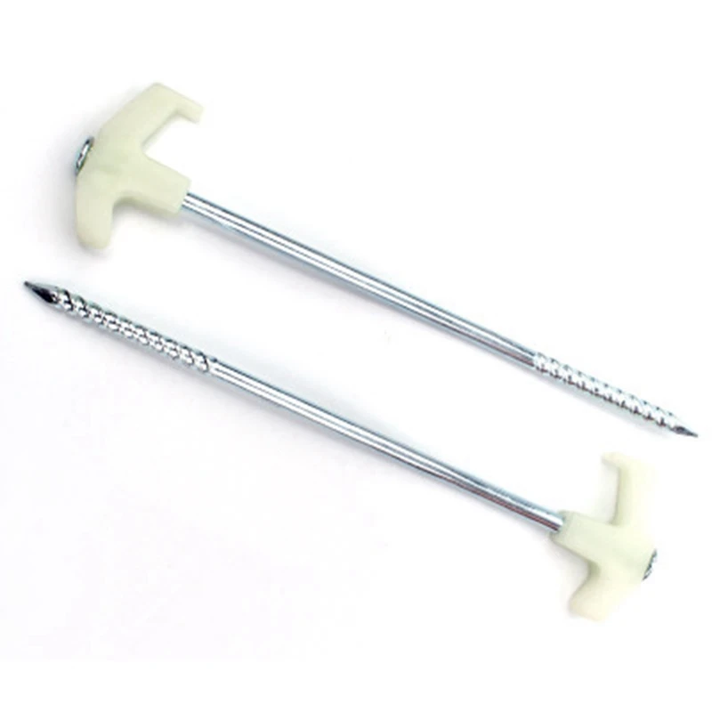Super sell-Nocturnal Ground Nails Outdoor Camping Tent Nails Fluorescence 25Cm Wind Rope Nails Sky Screen Steel Nails Accessorie