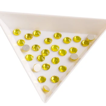 

#2058NoHF SS30 Citrine Yellow Flat Back Nail Art Non Hotfix Glass Glue On DIY Rhinestones crystal rhinestone beads