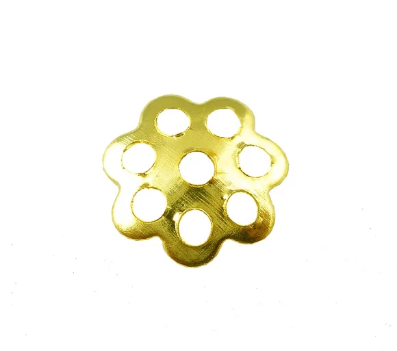 

DoreenBeads Alloy Beads Caps Flower Gold color (Fits 8mm-14mm Beads) Flower Pattern 6mm( 2/8") x 6mm( 2/8"), 500 Pieces