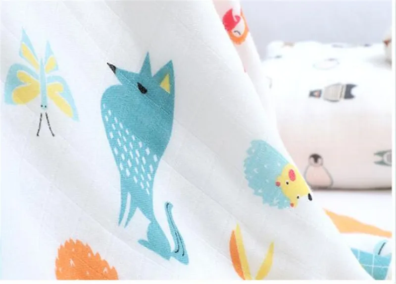 4 и 6 слоев бамбуковое хлопковое детское одеяло для новорожденных квадратное муслиновое детское Пеленальное Одеяло мягкое детское одеяло для сна