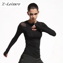 Женские сетчатые футболки для бега, Спортивная футболка с длинным рукавом, быстросохнущая Спортивная одежда для фитнеса, для спортзала, WRT001