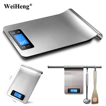 Тонкие цифровые кухонные весы из нержавеющей стали, 11 фунтов/5 кг, электронные весы, пищевая диета, инструменты для приготовления пищи, весовые весы