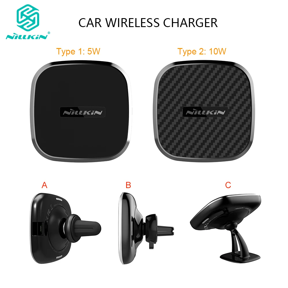 

Nillkin Qi Car Magnetic Wireless Charger for Samsung Galaxy S10 S9 S9 Plus Holder Air Vent Mount for iPhone X XR XS Max for Mi 9