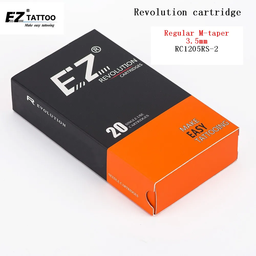 Картридж EZ Revolution для тату игл Круглый ретушер #12 0 35 мм вращающихся картриджей