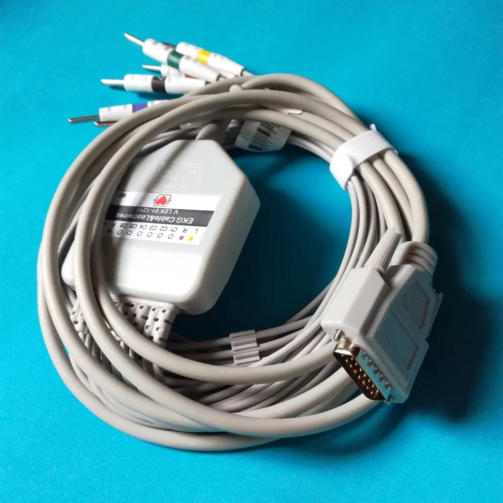 Biocare ECG-101/101 г/300/300 г/1200/9803 ЭКГ кабель 10 цельный кабель ЭКГ кабель din 3,0 на терминал