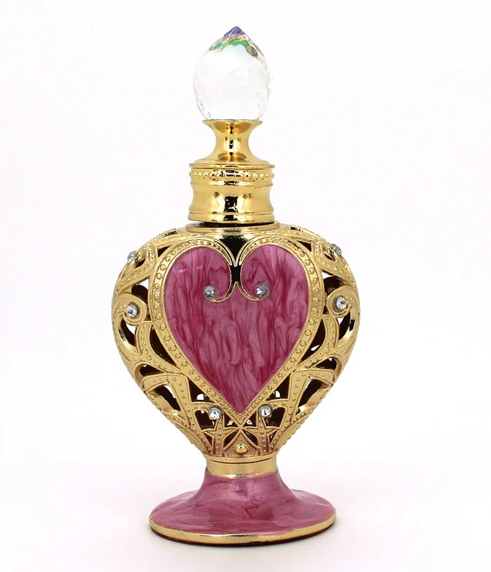 форме сердца Хрустальная металлическая бутылка в арабском стиле с пластиков...