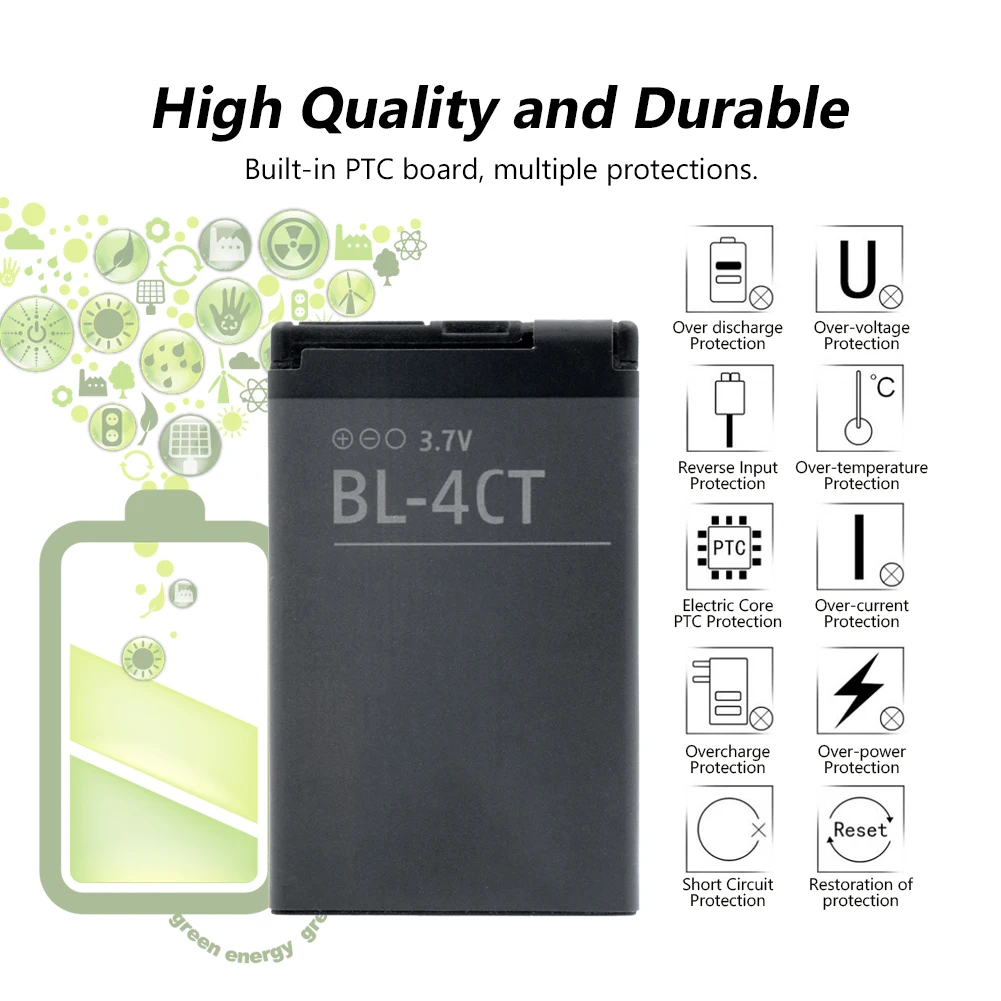 Сменная литиевая батарея BL4CT BL 4CT аккумуляторная для телефона Nokia 5630 7212C 7210C 7310C 7230 X3