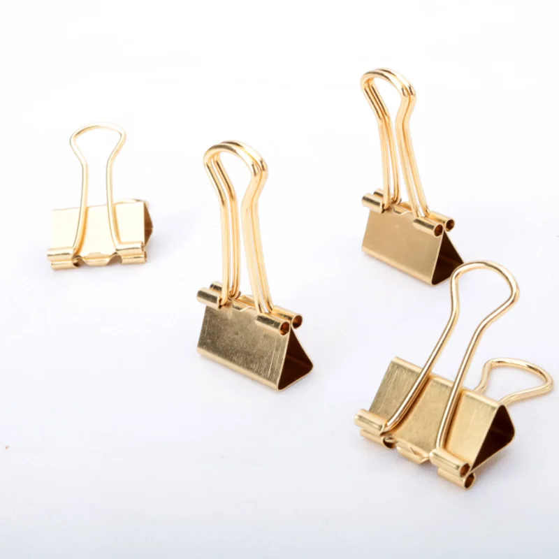 Paper Clips Gold Metal Dovetail Clip Ticket Collection Office Supplies Office Accessories Paper Clips Para Papel Binder Clips paper clips