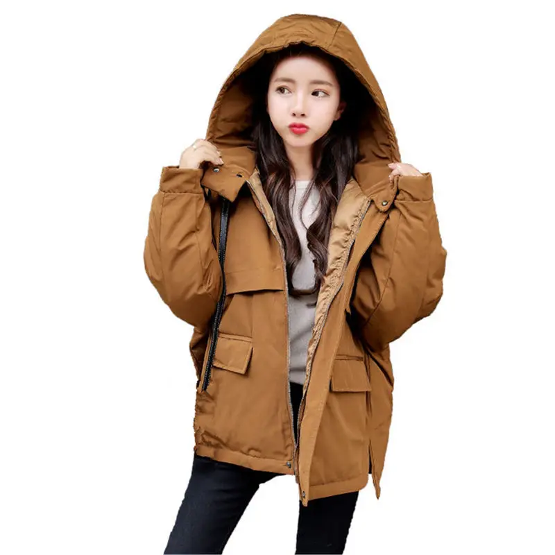 

Winter Short Jacket Women Coats Hooded Warm Female Parka Thicken Cotton Padded Jacket Outerwear Winter Coat Ladies Parkas Q695