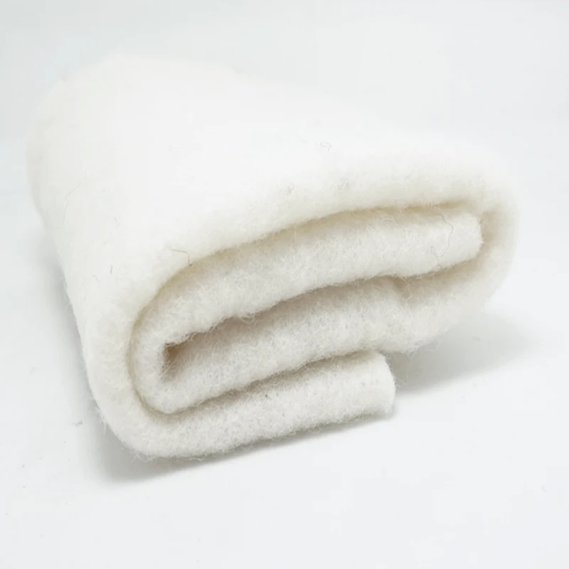 Natural wool Batt /semi-felting wool for needle felt, felting needle ,Spinning fiber, Photo props white
