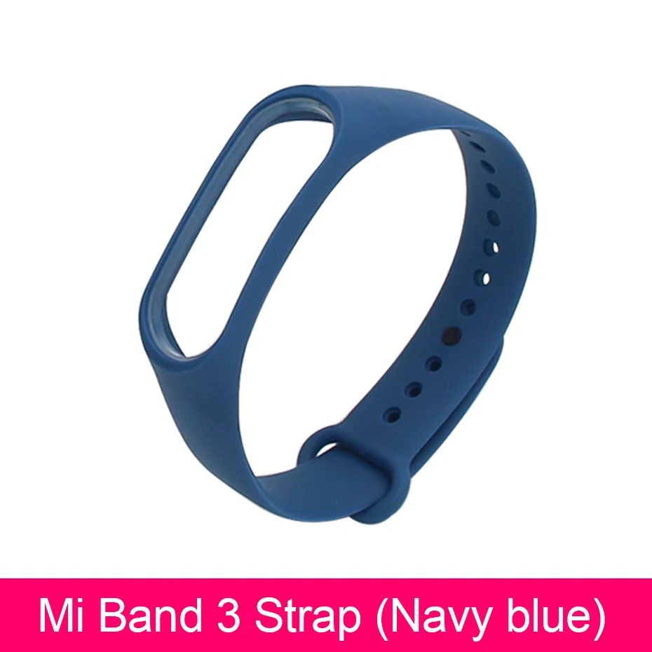 Mi Band 3 браслет для Xiaomi mi band 3 металлический ремешок магнитный браслет из нержавеющей стали браслеты mi Band 3 сменный ремешок - Цвет: Blue silicone strap