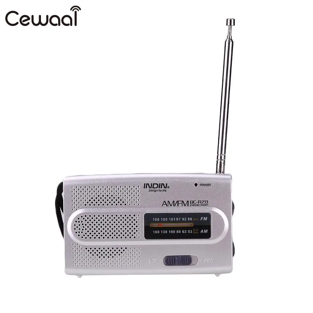 

Mini Pocket Stereo Channel BC-R28 Radio AM FM Telescopic Antenna Speaker