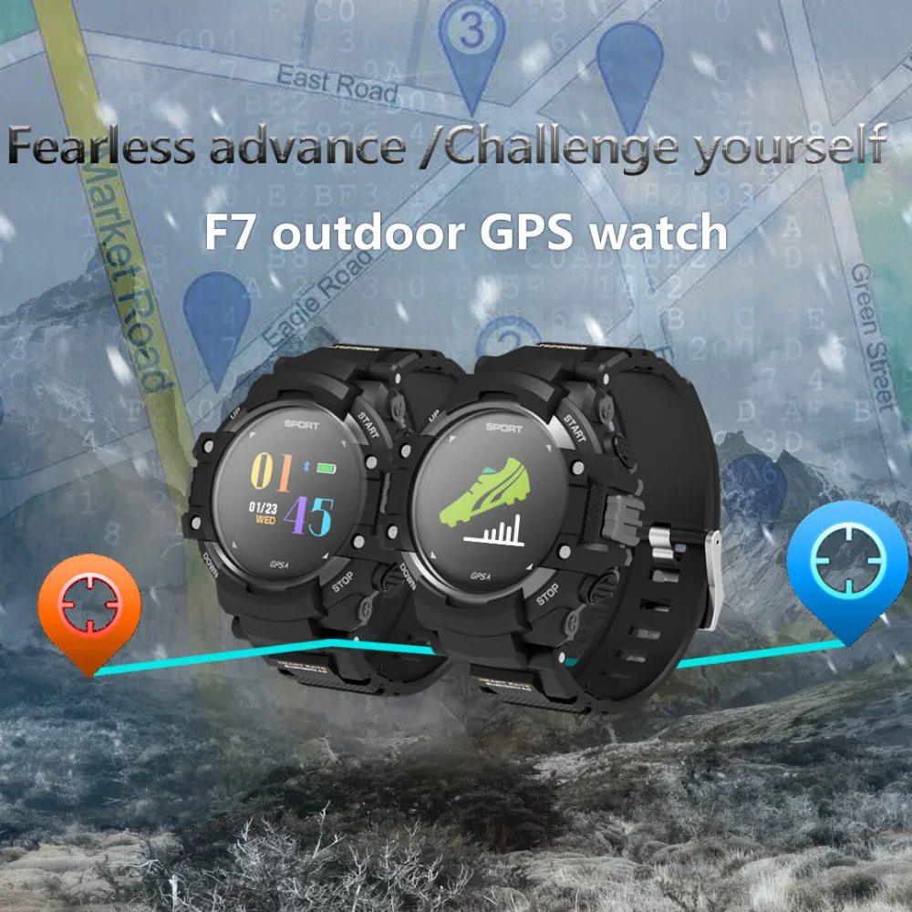 KKTICK DTNO.1 DTNO.1 F7 Smart Watch Wearable Devices Activity Tracker Bluetooth 4.2 Altimeter Barometer Student Sport Watch
