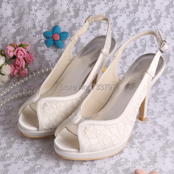 ivory heeled sandals