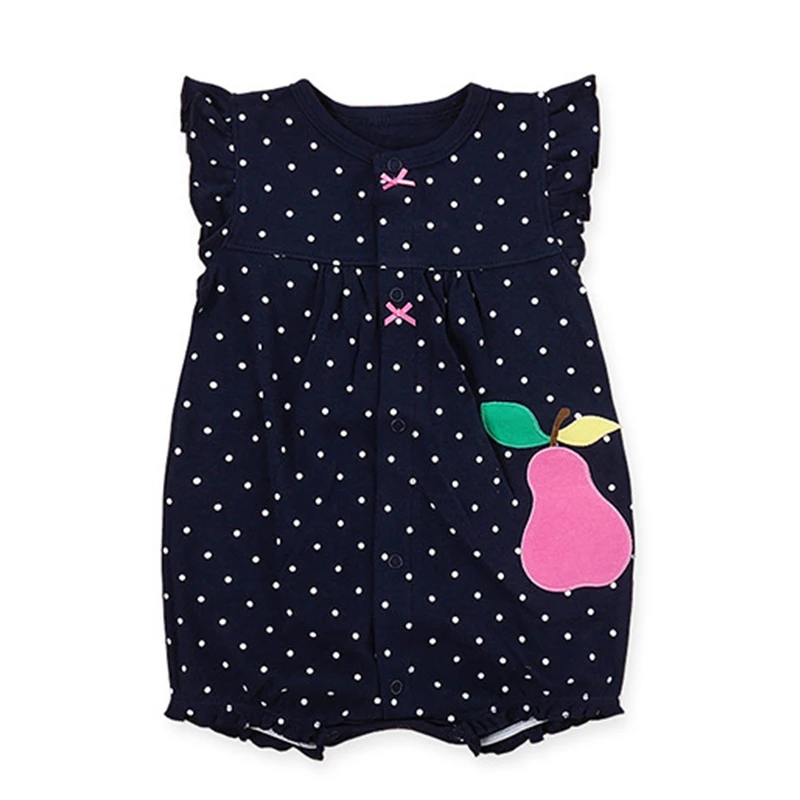 

Brand Baby Girls Rompers Cartoon Animal Short Sleeve Infant Jumpsuits Summer Cotton Toddler Boys Romper Unisex Newborn Clothes