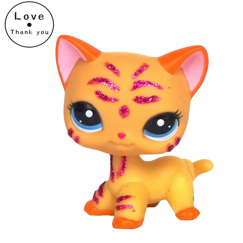 pet shop lps toys Yellow sparkle Gilter Kitty short Hair C2118 Girlin